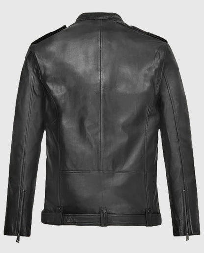 Kevin Hart Biker Black Leather Jacket