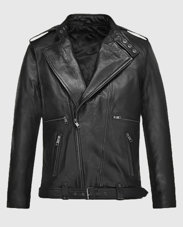 Kevin Hart Black Biker Leather Jacket