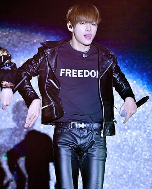 Leather Jacket Worn by BTS member Kim Taehyung