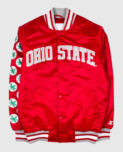 Lebron James Ohio State Buckeyes Red Varsity Jacket