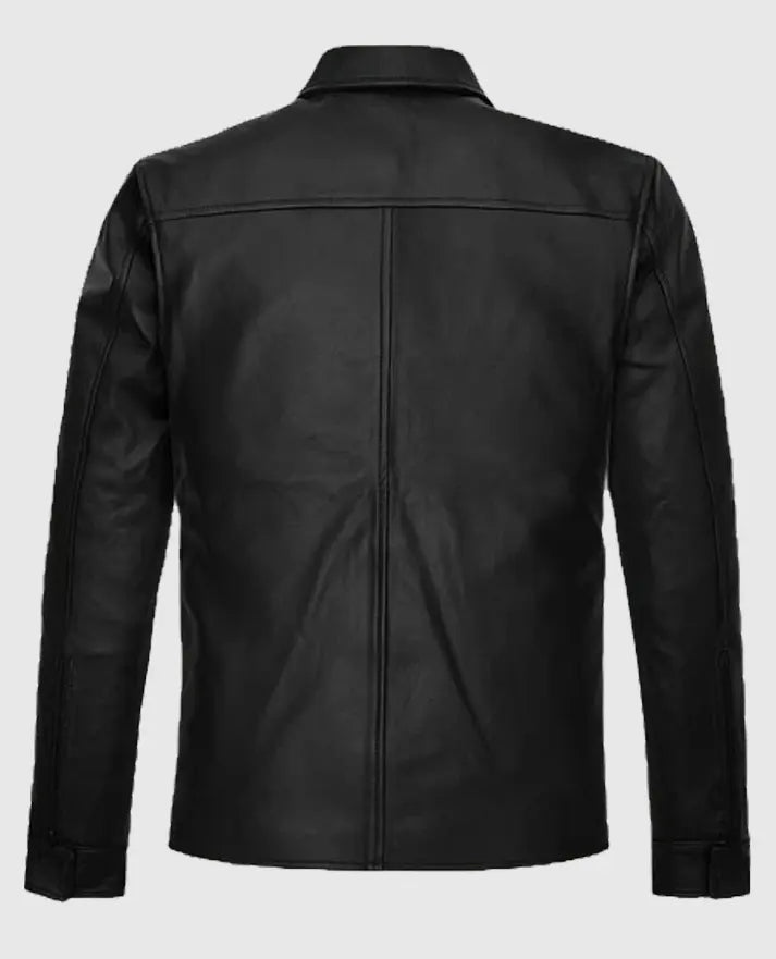 Lionel Messi Inspired Black Leather Jacket