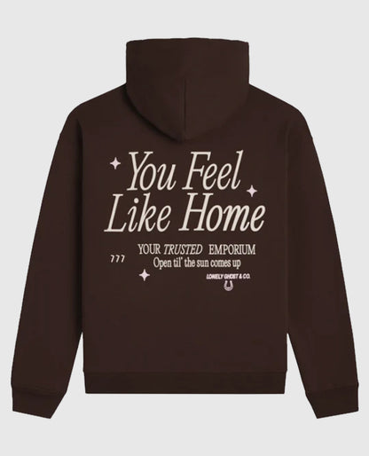 Lonely Ghost Brown Fleece Hoodie