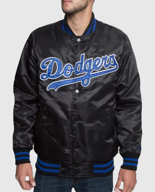 Los Angeles Dodgers Black Satin Jacket