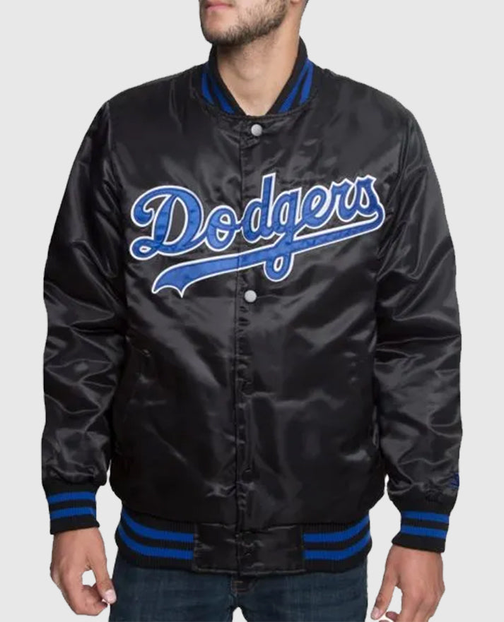 Los Angeles Dodgers Black Satin Jacket