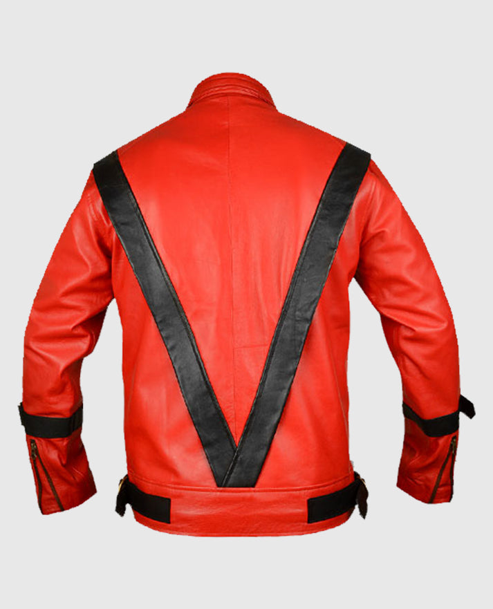MJ Thriller Red Leather Jacket