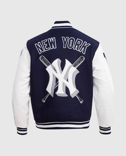 MLB New York Yankees Men's Blue Varsity Letterman Jacket