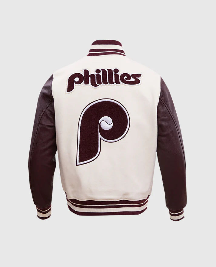 MLB Philadelphia Phillies Rib Wool Varsity Jacket for Men