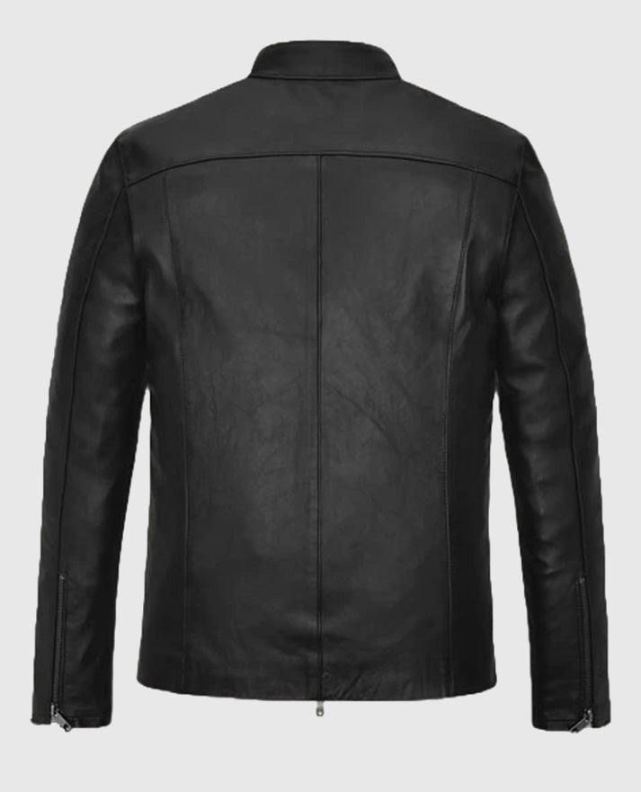 Matt Damon Inspired Leather Black Jacket