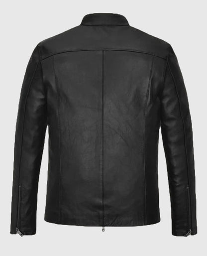 Matt Damon Inspired Leather Black Jacket