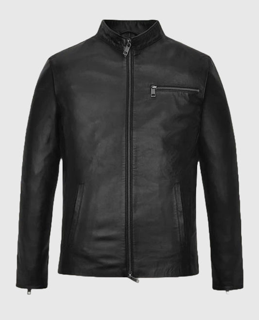 Matt Damon Leather Black Jacket