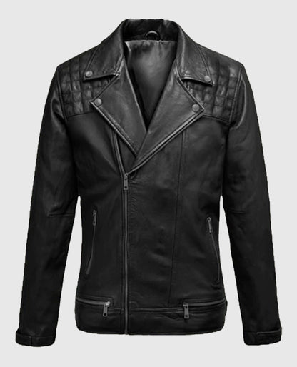 Men's Biker Ironwood Black Leather Jacket