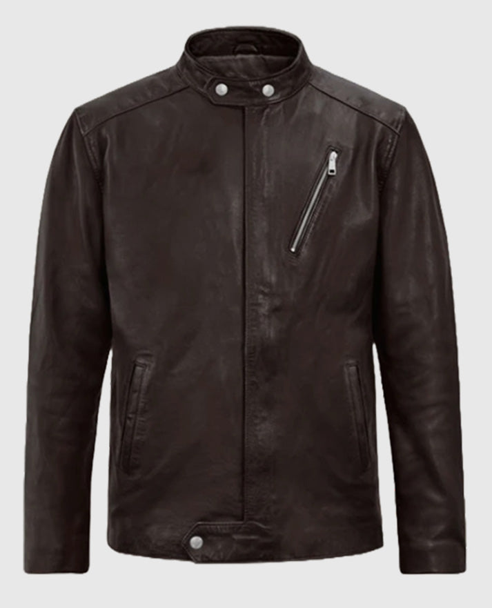 Men’s Biker Motorad Leather Brown Jacket