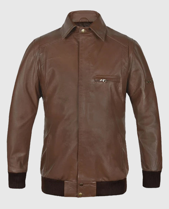 Men's Bomber Leather Hunter Jacket