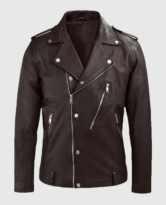 Men's Brown Beast Leather Biker Jacket