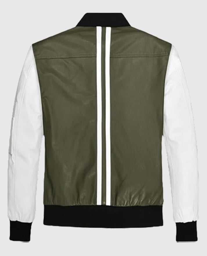 Men's Coach Green Varsity Leather Jacket