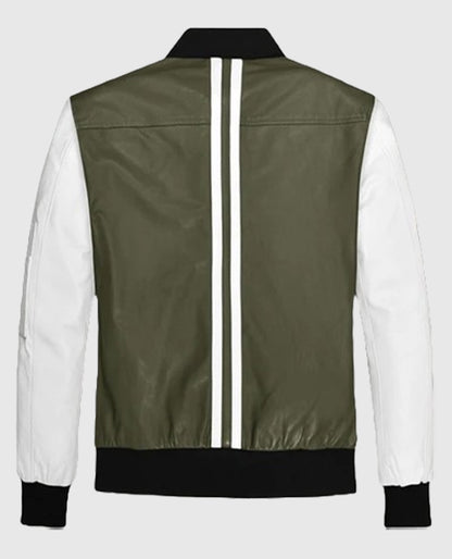Men's Coach Green Varsity Leather Jacket