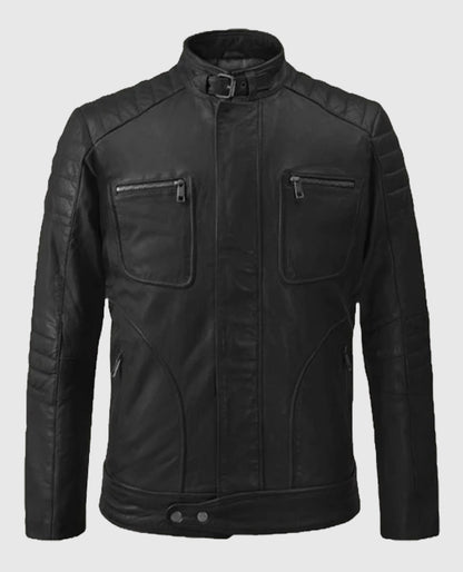 Men's Firefly Biker Black Leather Jacket