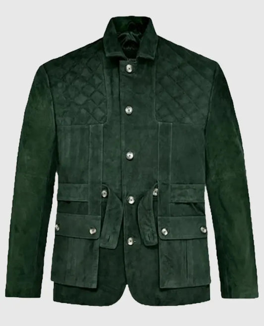 Men's Forest Suede Safari Leather Blazer