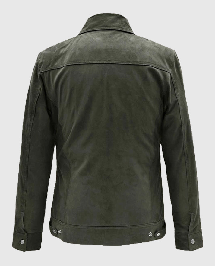 Men's Frodo Green Leather Jacket