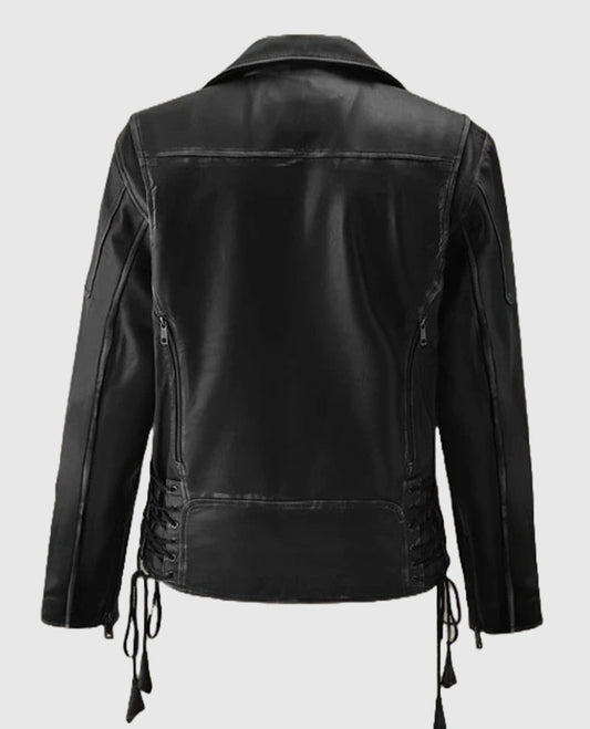 Men's Leather Street Style Biker Black Jacket