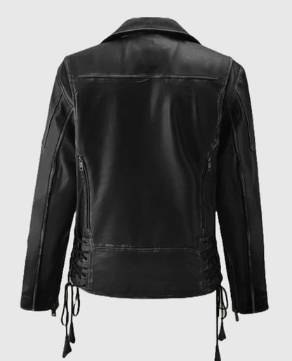 Men's Leather Street Style Biker Black Jacket