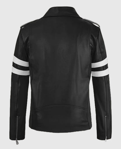 Men's Monza Biker Black Leather Jacket