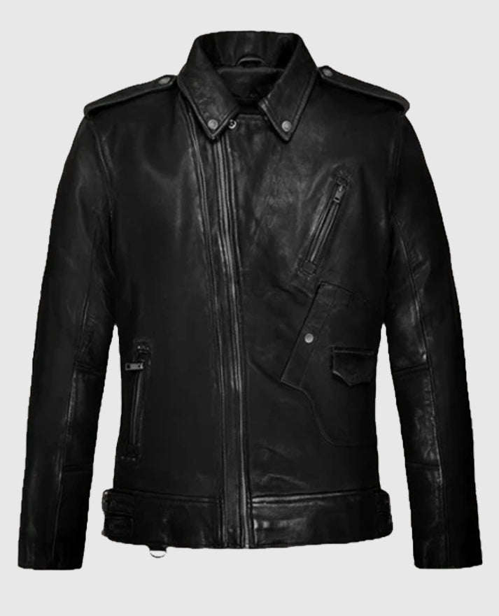 Men's Rider Falcon Leather Jacket in Black