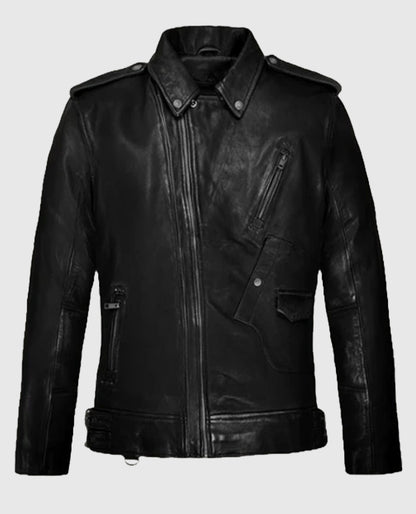 Men's Rider Falcon Leather Jacket in Black