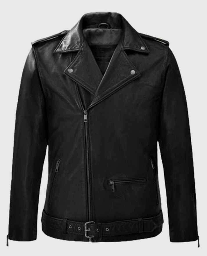 Men's Riding Rutland Leather Jacket in Black