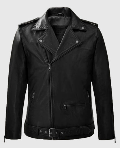 Men's Riding Rutland Leather Jacket in Black