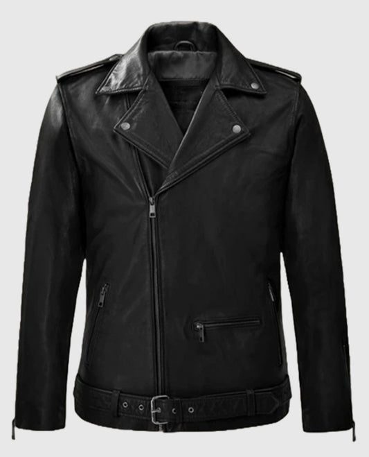 Men's Riding Rutland Leather Jacket in Black