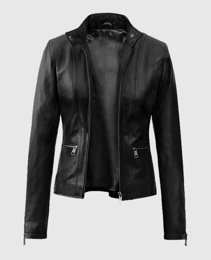 Mila Kunis Black Leather Jacket