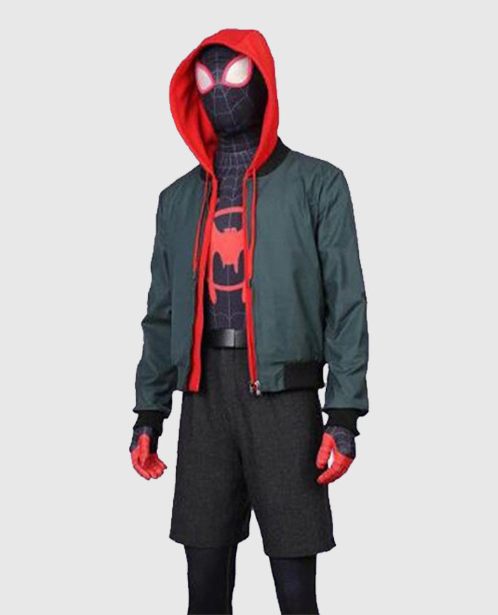 Miles Morales Spider Verse zip up Hoodie