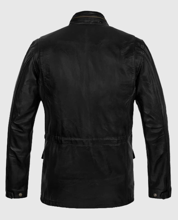 Men's Military M-65 Leather Jacket - second image