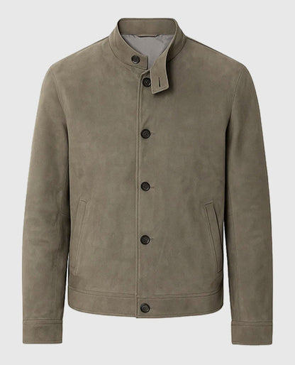 Mission Impossible Rogue Nation Jeremy Renner Grey Suede Jacket