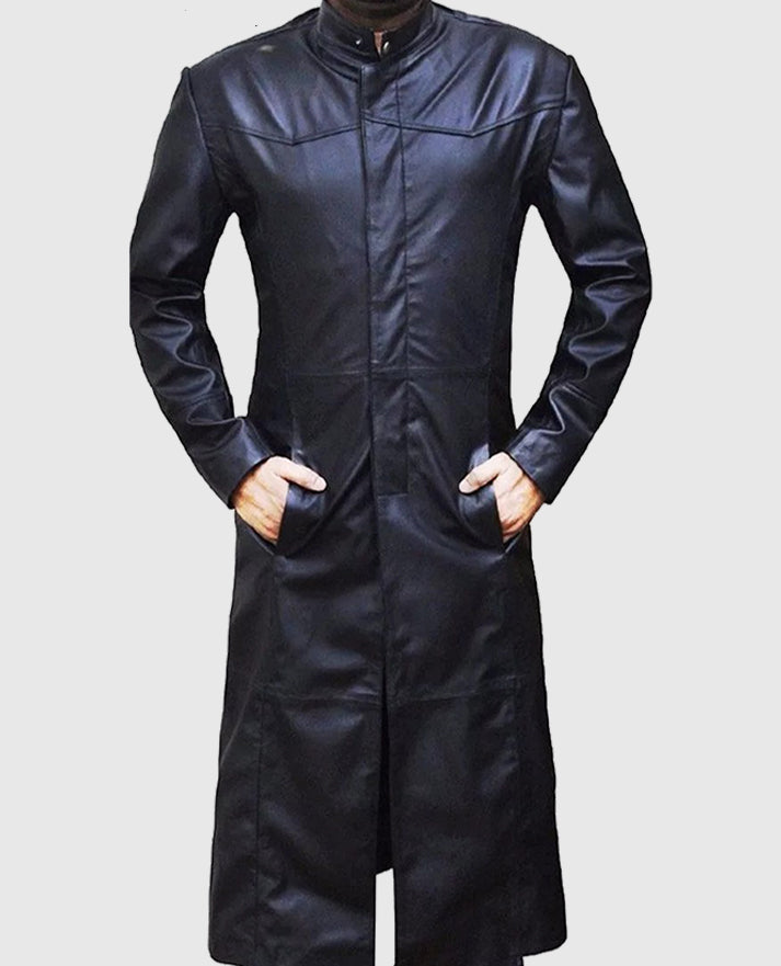 Neo Matrix Trench Coat Keanu Reeves Trench Coat