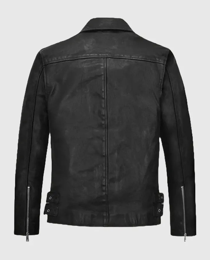 Nicholas Hoult Leather Black Jacket