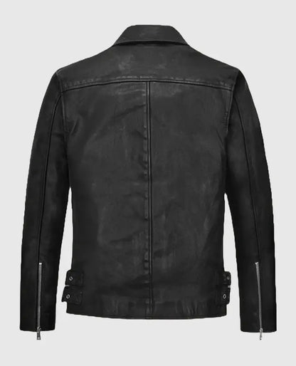 Nicholas Hoult Leather Black Jacket