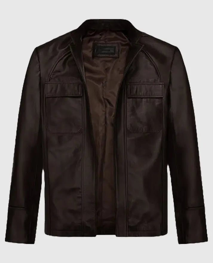 Oscar Isaac Star Wars The Last Jedi Brown Leather Jacket