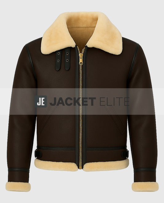 Resident Evil 4 Remake Leon Kennedy Brown Shearling Jacket
