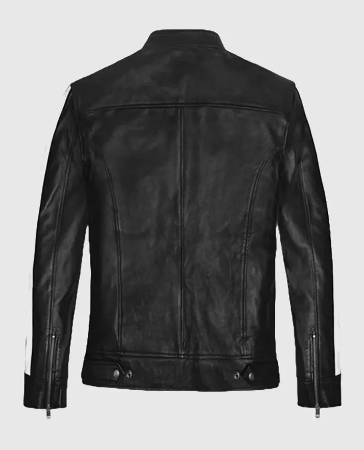 Resident Evil Vendetta Leon Kennedy Biker Black Leather Jacket