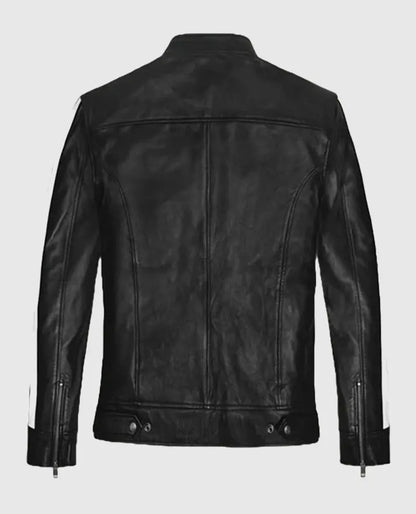 Resident Evil Vendetta Leon Kennedy Biker Black Leather Jacket