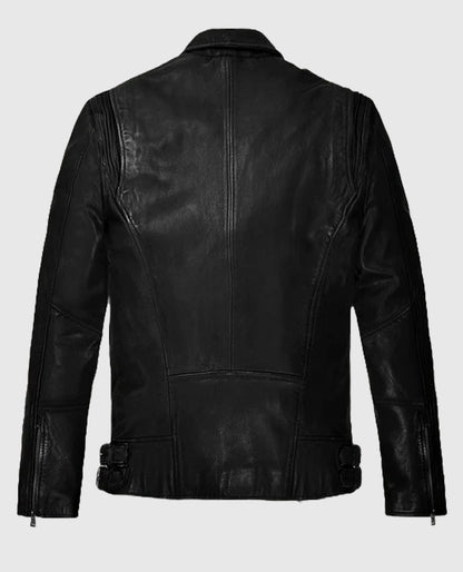 Rider Falcon Black Leather Jacket For Men