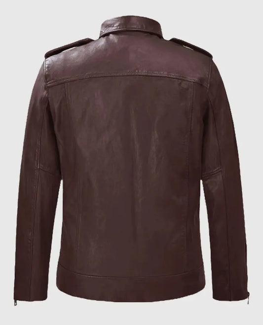 Riding Rutland Burgundy Leather Jacket for Men