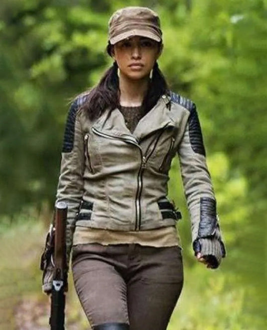 Christian Serratos The Walking Dead Leather