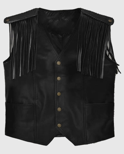 Ryan Gosling Barbie Leather Black Vest
