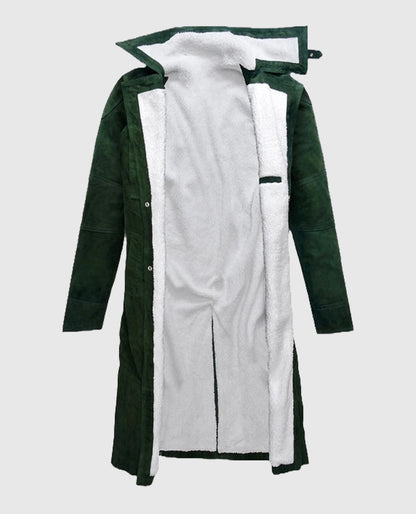 Ryan Gosling Blade Runner 2049 Green Suede Long Coat