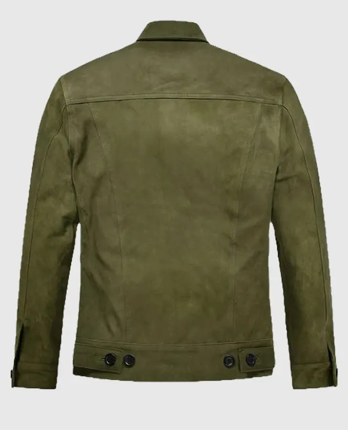 Ryan Reynolds Green Suede Jacket