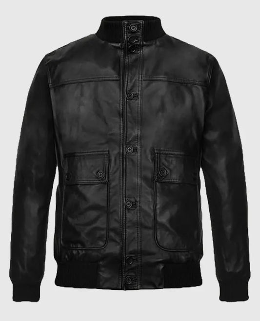 Ryan Reynolds Leather Black Jacket