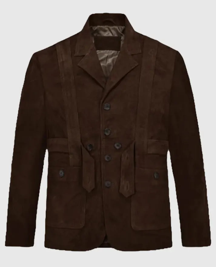 Safari Dune Suede Leather Blazer For Men